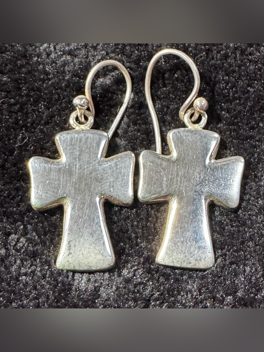 Studio Barse Sterling Silver Cross Drop Earrings
